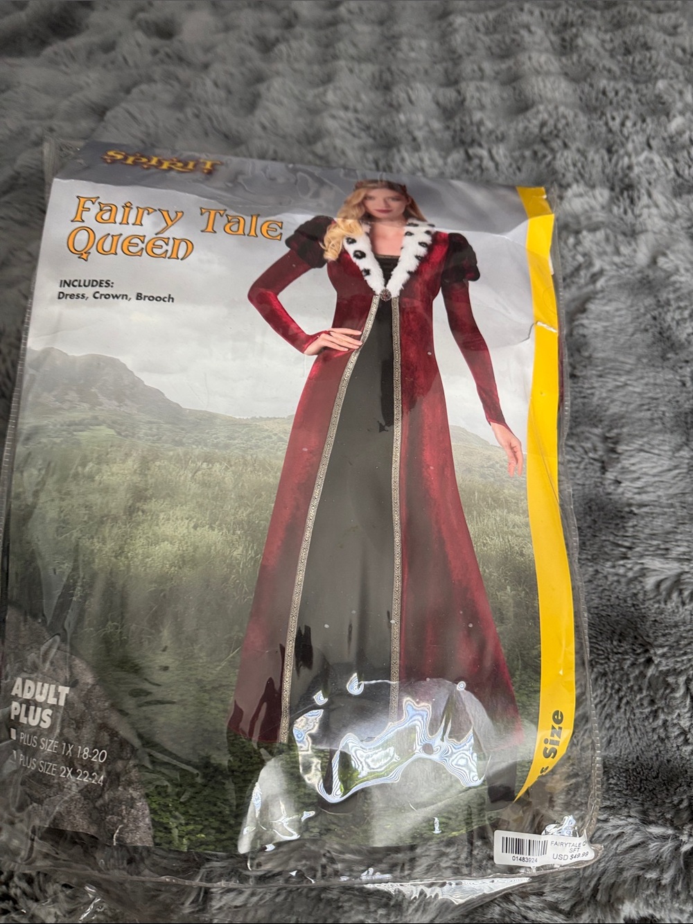 Spirit Fairy Tale Queen Costume - Burgundy and Black